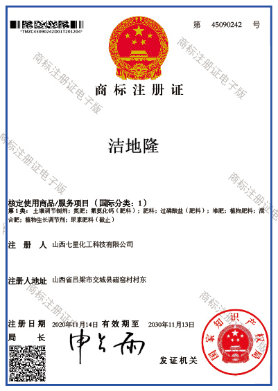 Trademark certificate